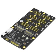 2 In 1 Combo M.2 NGFF NVMe SSD SATA-Bus SSD To SFF-8611/8612 SATA Adapter