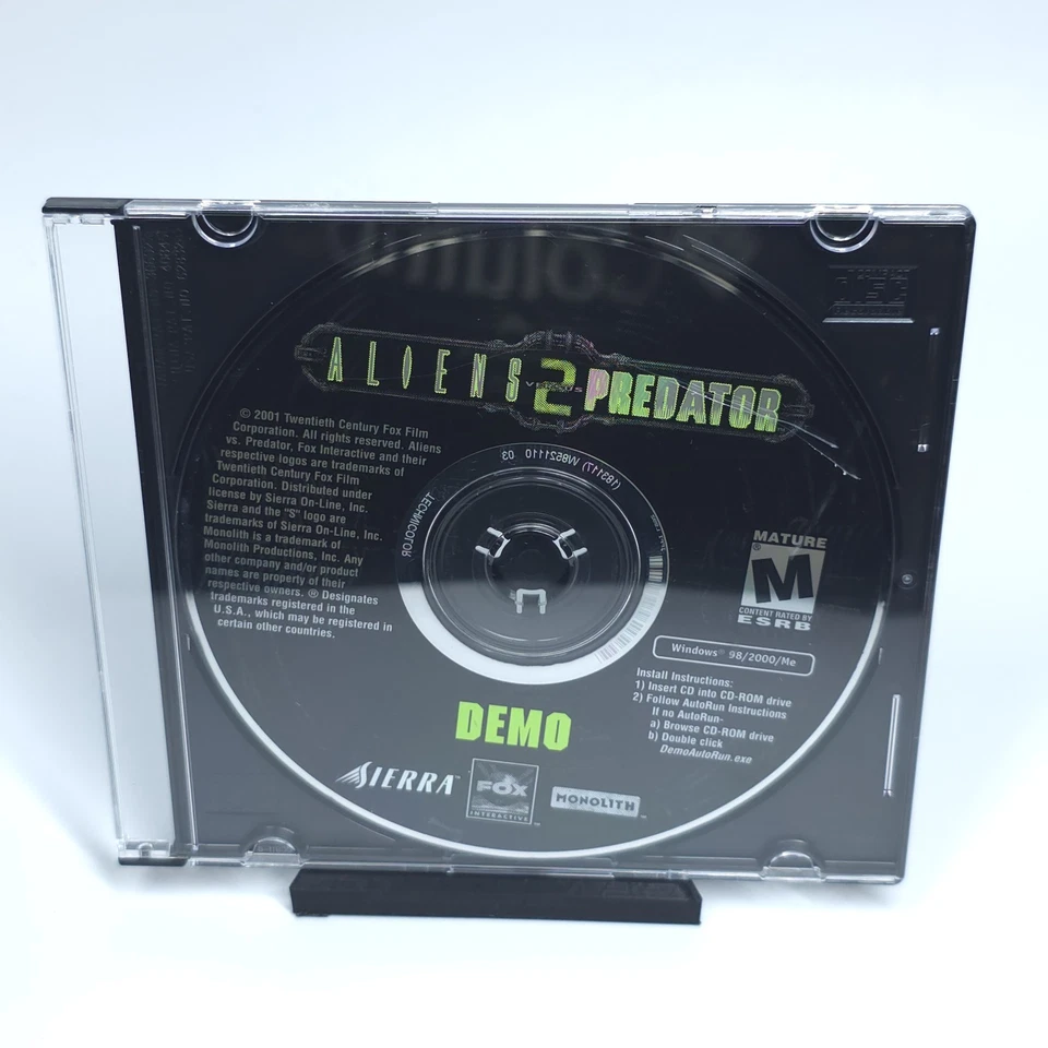 Alien VS Predator 2 DEMO • Disco de juego para PC Windows 98/2000/ME • Solo disco  Foto 3 de 3