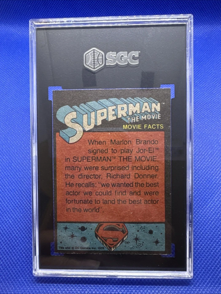 1978 TOPPS SUPERMAN #70 JOR-EL and LARA  FINAL MOMENTS  SGC 7 NM  MARLON BRANDO - Image 2 of 2