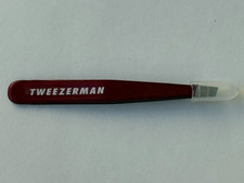 Tweezerman Mini Slant Tweezer Red Signature New No Box Free Ship