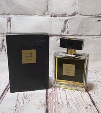 strapless open back dress Avon little black dress perfume