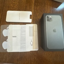 Apple iPhone 11 Pro Max 256GB Midnight Green Box Empty Box And Manual Only OEM