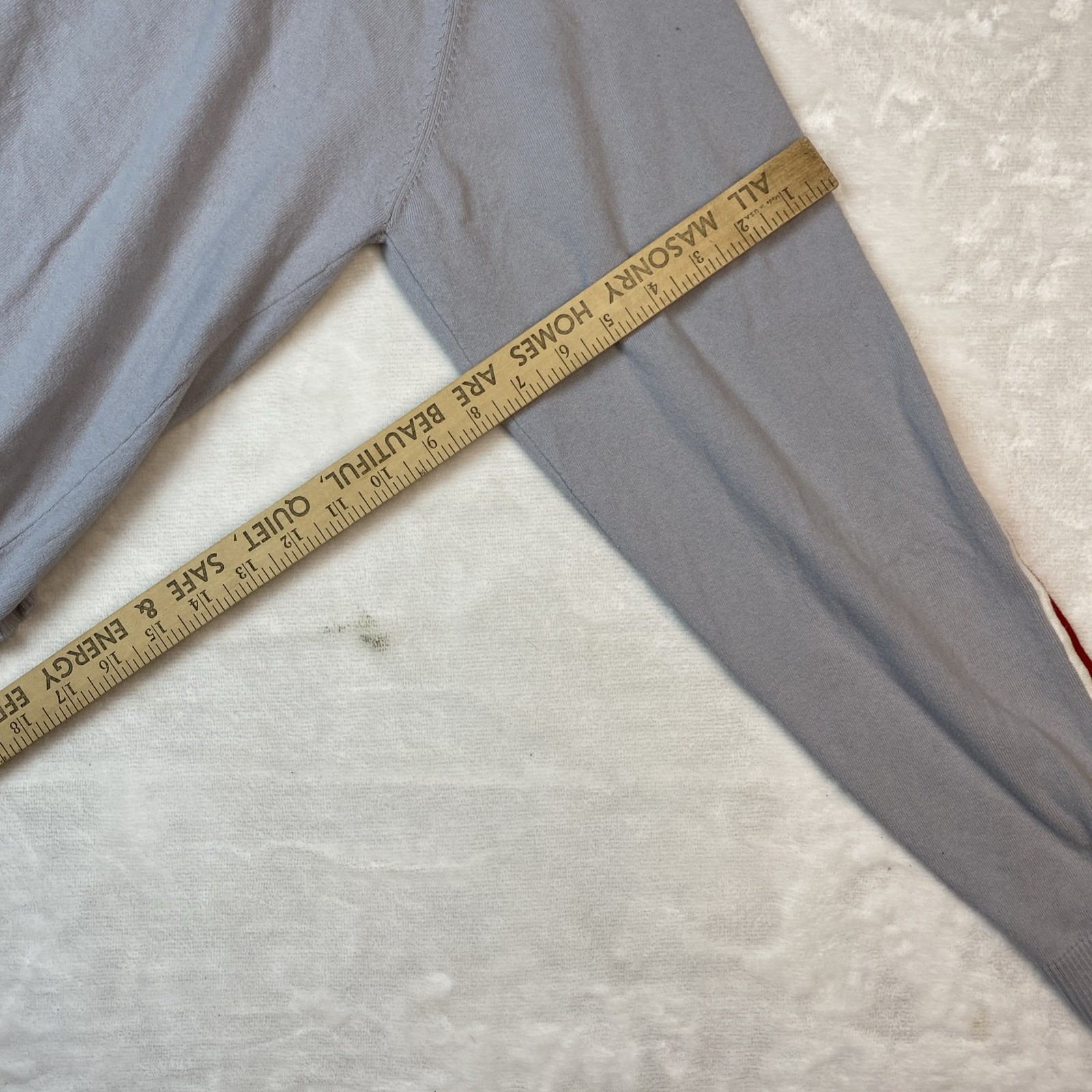 Adidas Mens L Stretch 1/4 Zip Sweatshirt Pullover Gray w Red & White thumbnail 13