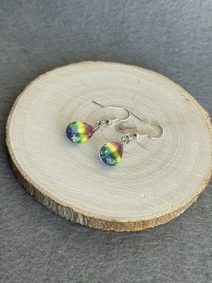 Regenbogen Ohrhänger Sterling Silber 925