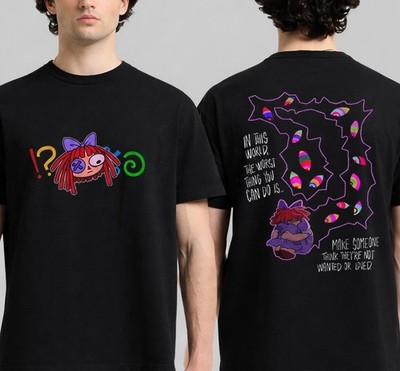 The Amazing Digital Circus Double Printed Tee TV Show Graphic Gif Fan