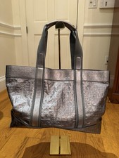 Tory Burch Silver Leather Tote