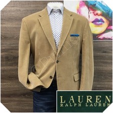RALPH LAUREN Mens Corduroy Blazer Sport Coat Casual Jacket Size 46L Button Suit