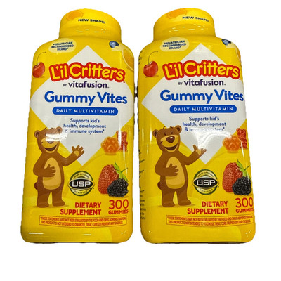 Lil  Critters Vitafusion Gummy Vites Multivitamin A B C D E Zinc, 300ct - 2 PACK