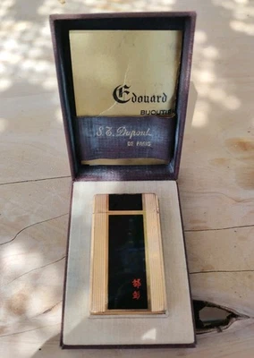 BRIQUET Authentique S. T DUPONT laque de Chine PARIS 1975 Vintage - Photo 1/4