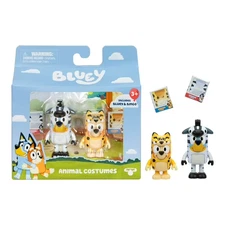 NEW Bluey Figure Animal Costumes 2-Pack, 2.5 inch Bluey and Bingo Figures