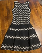 Betsy Adam Black Party Dress - Shimmer Sparkle Cocktail Wedding Guest - Size 6