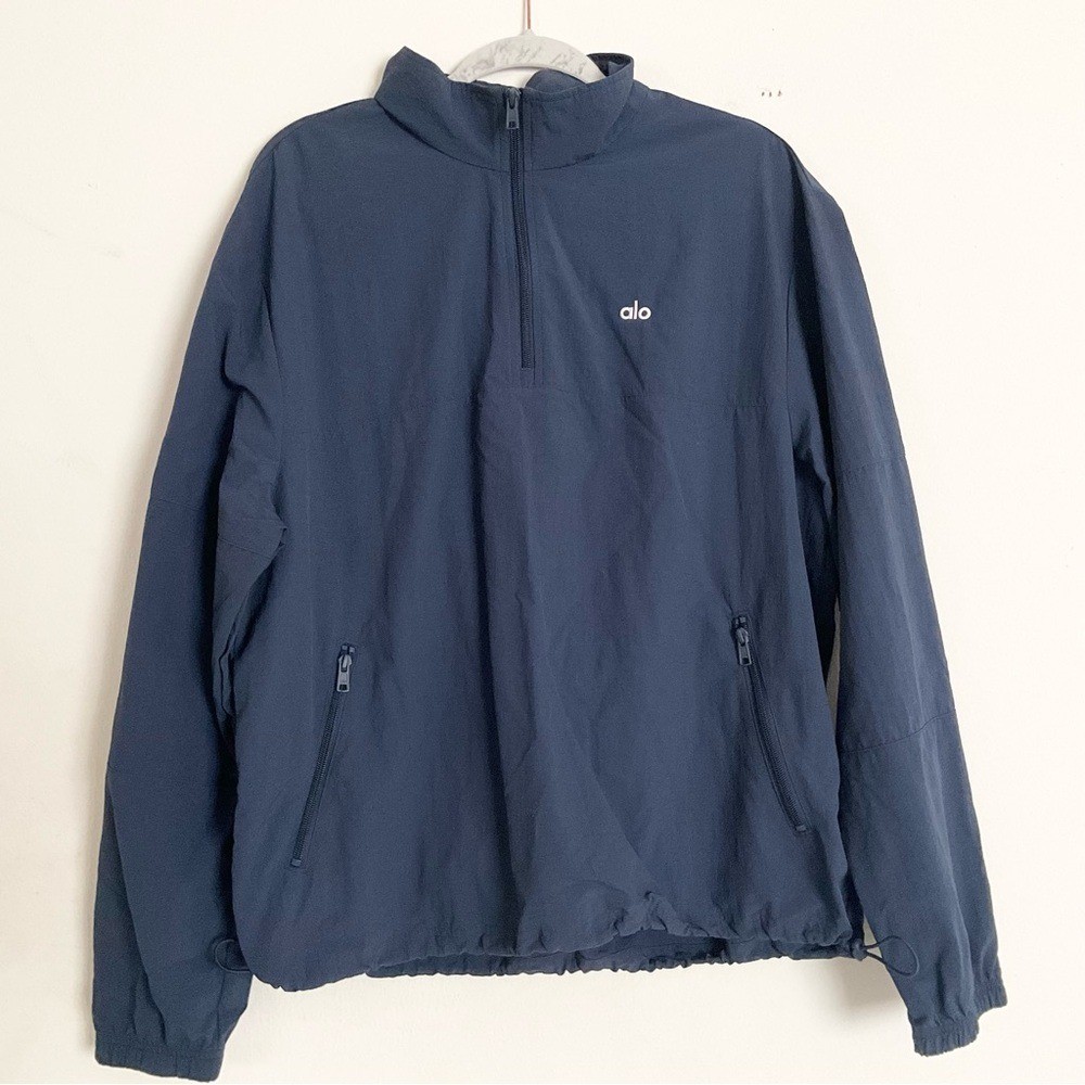 Alo Yoga Light Weight Takeaway Track Pullover Navy S | eBay