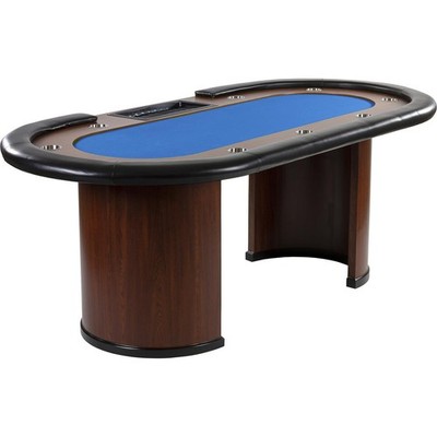 GAMES PLANET  XXL Pokertisch BLAU ROYAL FLUSH, 213x106x75