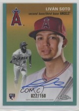 2023 Chrome Platinum Anniversary Aqua Refractor /150 Livan Soto Liván Auto 1ht8