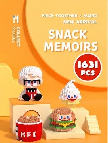 KFC Inspired Mini Building Blocks Set 1631 PCS Colonel Burger Chicken Gift