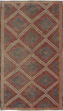 Vintage Hand Woven Traditional Kilim Rug 5'9" x 10'2" Oriental Wool Carpet