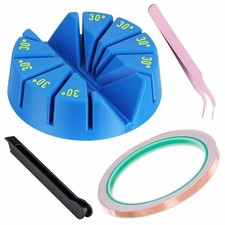 Stained Glass Multi Angle Soldering Jig, 30 ,60 ,90 ,120 ,150 ,180  Blue