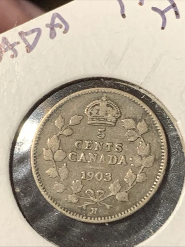 1903 Canada 5 Cents Silver — photo from the most recent tracked eBay sale