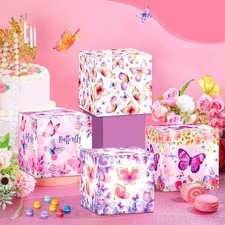12/18pcs Pink Butterfly Gift Boxes For Enhancing Presentations At Celebration