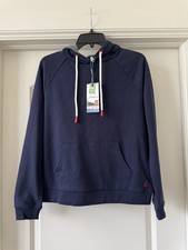 NEW Ladies Joules Navy Soft Hoodie-size 6