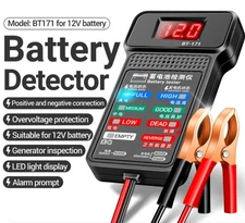 Car Battery Tester Digital Analyzer Car Auto Battery Load Cranking  Tester 12V
