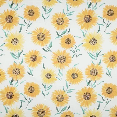 VMG-STORE Stoff 100% Baumwollstoff 0,5m Meterware Deko Nähen Kinder BC037 Sonnenblumen