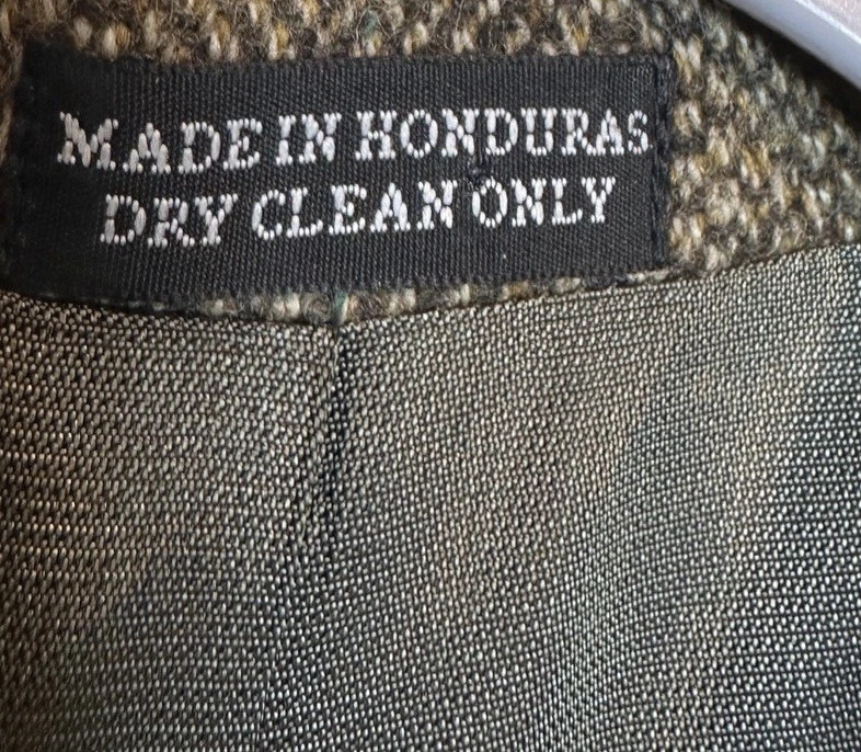 Blazer Oscar De La Renta Worsta Corderos Merino Marrón 2 Botones Parche en el Codo 36R Foto 2 de 4