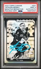 2024 Topps Chrome Signed Jackson Merrill Negative Refractor Autographed - PSA 9