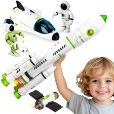 TOY Life Space Toy Rocket Toys for Kid 4.33 x 8.15 x 11.22 inches, White