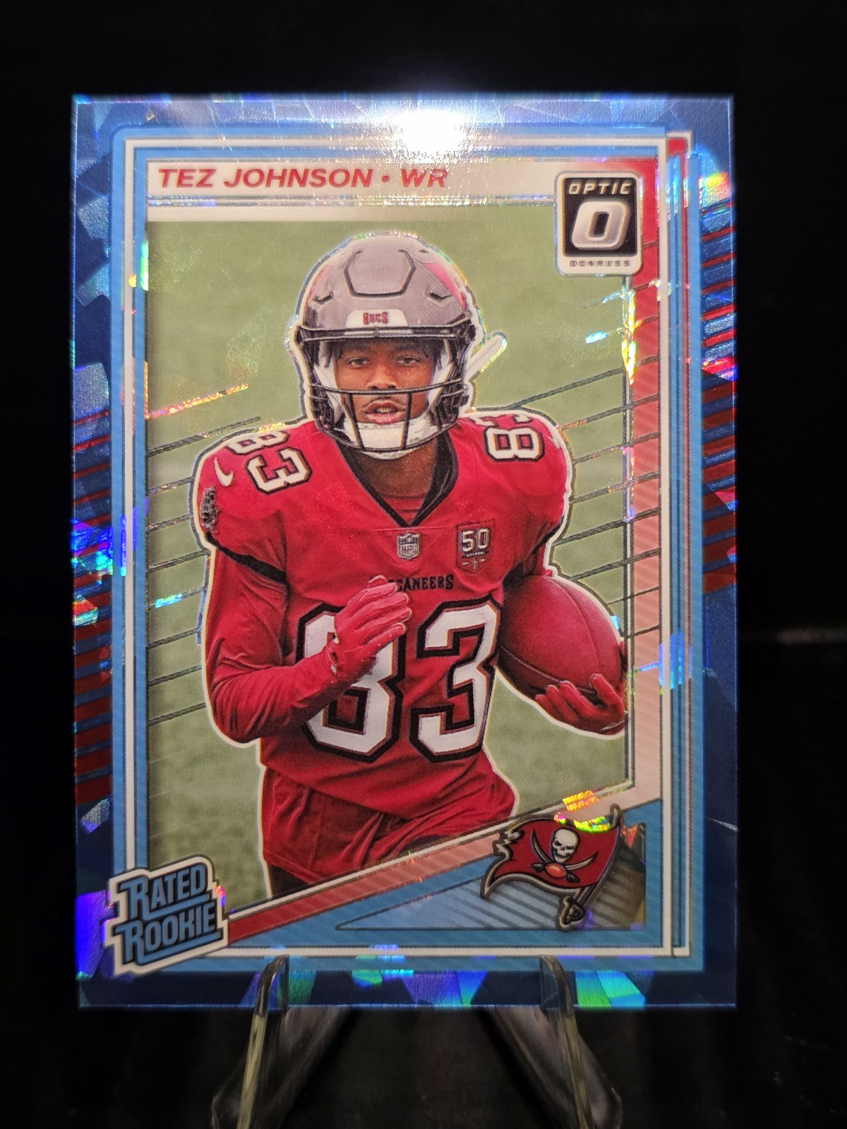 2025 Panini Donruss Optic Tez Johnson Ice 06/15 Rated Rookie #231 SSP