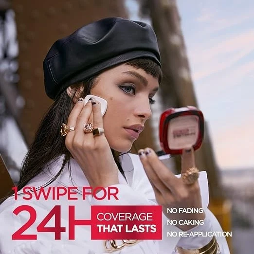 L'Oreal Paris Infallible 24H Fresh Wear Foundation in a Powder, 20 Ivory, 9g, Wa - Image 4 of 4