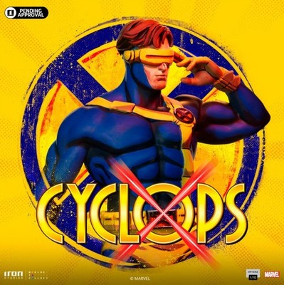 希少　アートパネル　MARVELCOMICS　マーベルヒーローズ　フィギュア付 Iron Studios X-men 97 - 8 Pieces set Art Scale 1/10 statue Cyclops