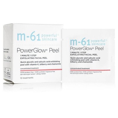 M-61 PowerGlow Peel 1-Minute 1 Step Exfoliating Facial Peel - 10 Treatments