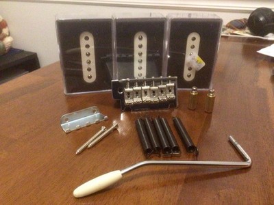 Player Stratocaster Pickups, Bridge Tremolo Block Set, Whammy Used And New
