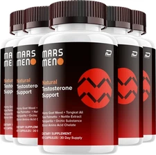 (5 Pack) Mars Men for Men Capsules – MarsMen Vitamin Complex Pills, Energy