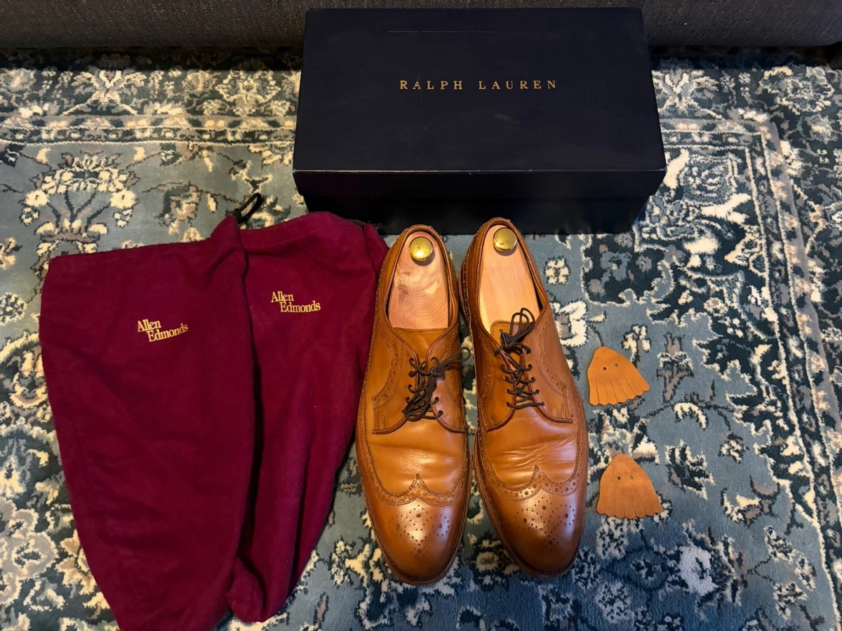 Ralph Lauren Sanderson 9.5D (by Allen Edmonds) Polo Ralph Lauren Leather Upper Wingtip Dress Shoes for Men  main image 2