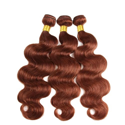 28 28 28 Inch Copper Red Human Hair Bundles Reddish Brown Human Hair Bundles - Picture 8 of 8