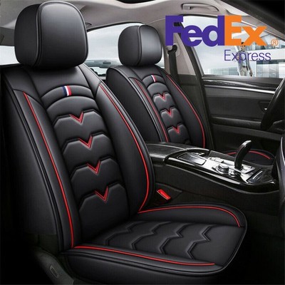 Whole Surrounding Design Durable PU Leather 5 Sits 6D Front RearCar Seat Covers