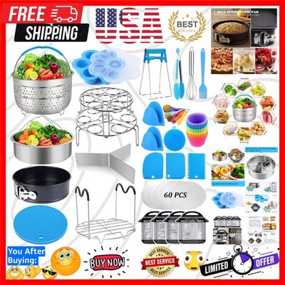 Instant Pot 6 qt/8 Qt Pressure Cooker Accessory Set - 2 Steamer Baskets, Spri...