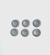 12 Metal Antiqued Pewter Silver Tone Buttons 4-Hole Sew Through Sewing 17mm MT15