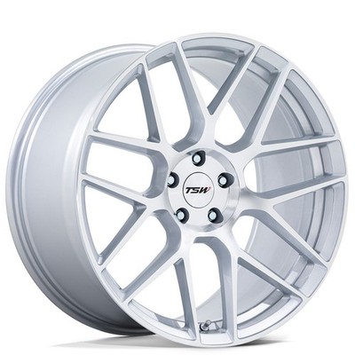 20x10.5 TSW Wheels TW002 Lasarthe Gloss Silver Machined Rims 5x112 ET+30 (1pc)