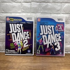 Just Dance 2  3 Bundle Nintendo Wii CIB Refurbished Tested Dance Party