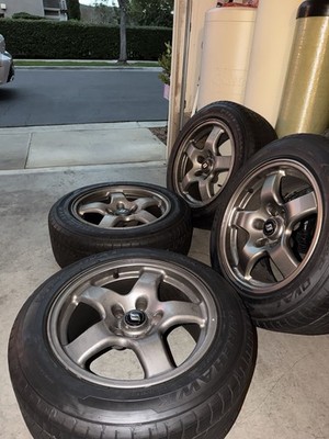 Genuine Stock Non V-spec 16inch Skyline R32 GTR Wheels 16x8 5x114