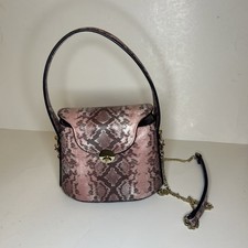 La Regale Pink Snake Print Purse La Regale Pink Snake Print Purse
