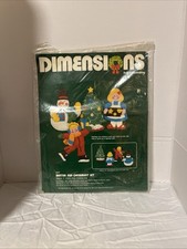 Dimensions Felt Embroidery Craft Kit Winter Fun Ornament Set 9507 New Rare