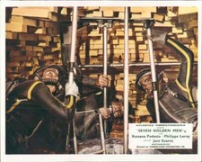 Seven Golden Men original lobby card Philippe Leroy Jose Suarez gold bars