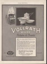 1921 VOLLRATH WARE KITCHEN CAST IRON ENAMEL SHEYBOYGAN WIS DECOR AD 10773
