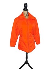 VTG Puffer Jacket Montgomery Ward vintage 70  s 80s Bright Orange Comfort