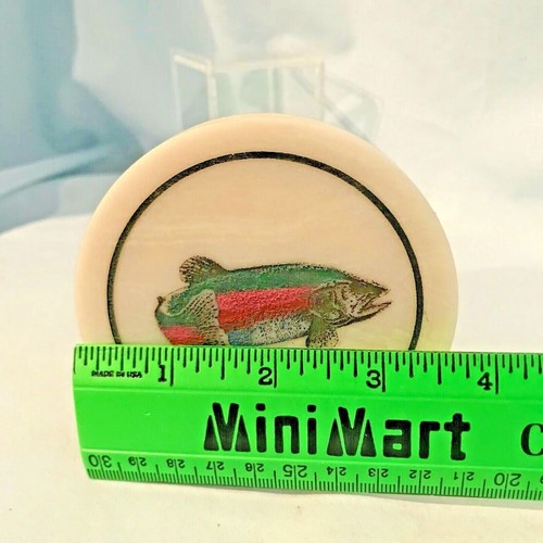 Trout Paperweight W0-Di 3.5” x 3 5/8” x 3/4” Handcrafted USA Fish Plaque $29.99 - Picture 9 of 10