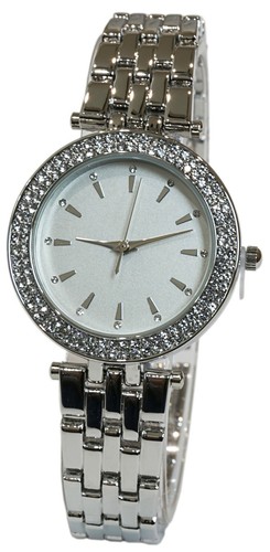 Blekon Collections Japanese Qrt Elegant Women Rhinestone Bezel SS Bracelet Watch - Picture 7 of 41